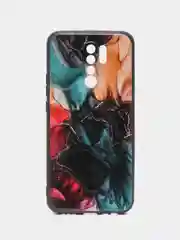 Фиолетовый силиконовый чехол для Xiaomi Redmi 9, с принтом, с рисунком (Сяоми Редми 9)
