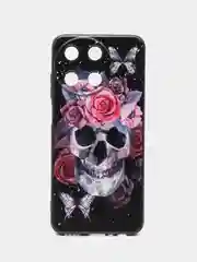 Тёмно-бордовый силиконовый чехол для Realme 11 4G, с принтом, с рисунком, Реалми 11 4 Джи