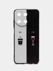 Бирюзовый силиконовый чехол для Realme 11 4G, с принтом, с рисунком, Реалми 11 4 Джи