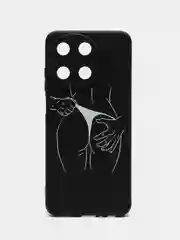 Темно-синий силиконовый чехол для Realme 11 4G, с принтом, с рисунком, Реалми 11 4 Джи