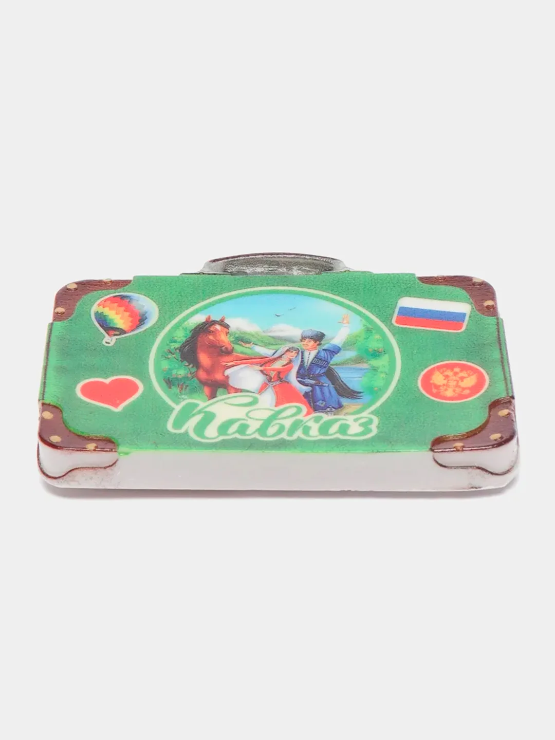 Зеленый магнит на холодильник "Кавказ"