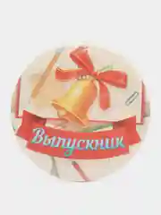 Значок "Выпускник", триколор, 5,5 см