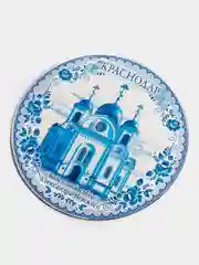 Белый магнит на холодильник "Краснодар"