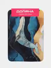 Голубой коврик для ванной комнаты и туалета, противоскользящий, 40 х 60 см