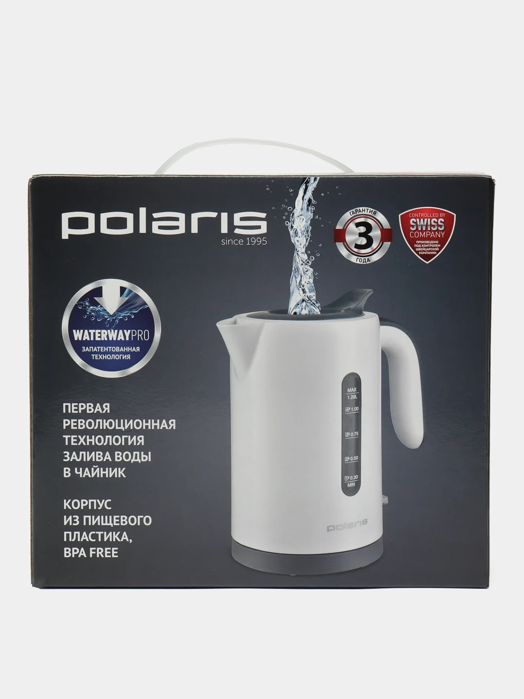 Чайник Polaris PWK 1220C Water Way Pro, белый