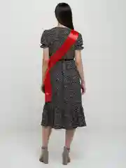Лента выпускника, атлас красный