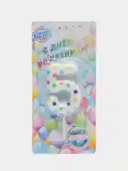 Свеча в торт на день рождения "Цветное конфетти", цифра 1-6, 5.5 см