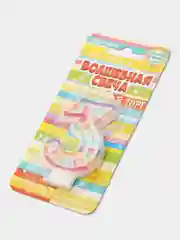 Свеча в торт "С Днем рождения", цифра 0,1,2,3,4,5,6,7,8,9