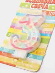 Свеча в торт "С Днем рождения", цифра 0,1,2,3,4,5,6,7,8,9