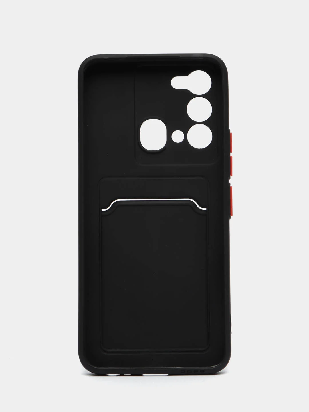 Черный чехол для Itel Vision 3 (Ител Визион 3), с карманом для карт
