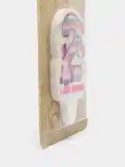 Свеча для торта "С Днём Рождения, рисунки разные, цифра 1 - 8", 5 х 8.5 см
