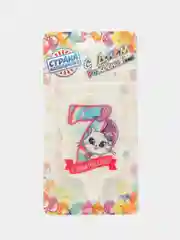 Свеча для торта "С Днём Рождения, рисунки разные, цифра 1 - 8", 5 х 8.5 см