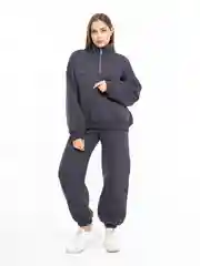 Женский спортивный костюм, с флисом, двойка, на молнии