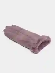 Сиреневый перчатки замшевые женские, сенсорные, с начесом