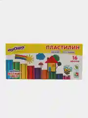Пластилин восковой для детей Юнландия "Веселый Шмель", со стеком, 16 цветов, 240 г