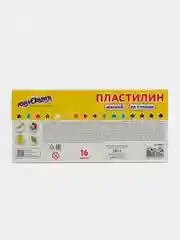 Пластилин восковой для детей Юнландия "Веселый Шмель", со стеком, 16 цветов, 240 г