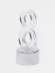 Серебряный свеча светодиодная Цифра 023456789