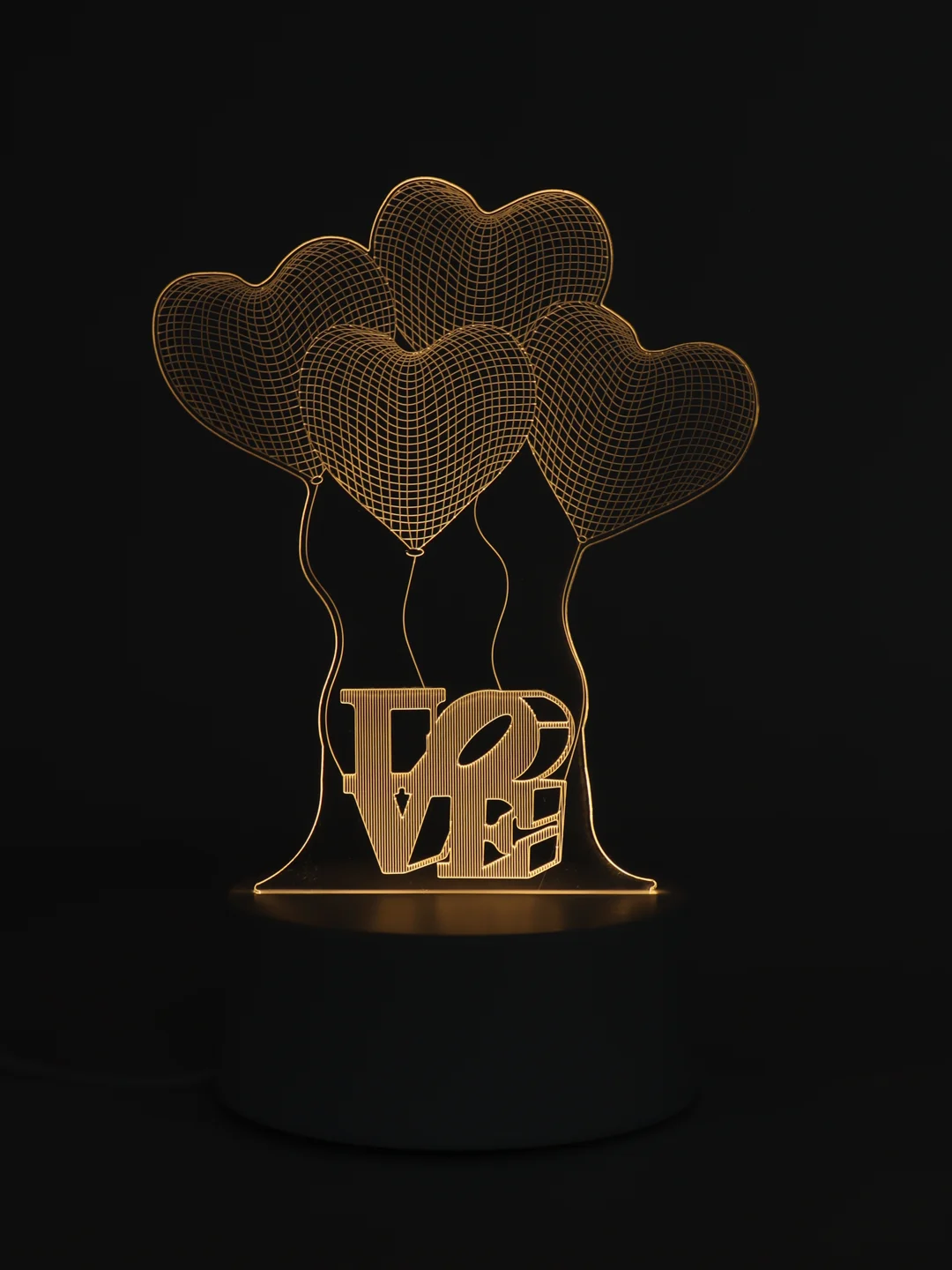 Коричневый светильник 3D, светодиодный ночник, LED