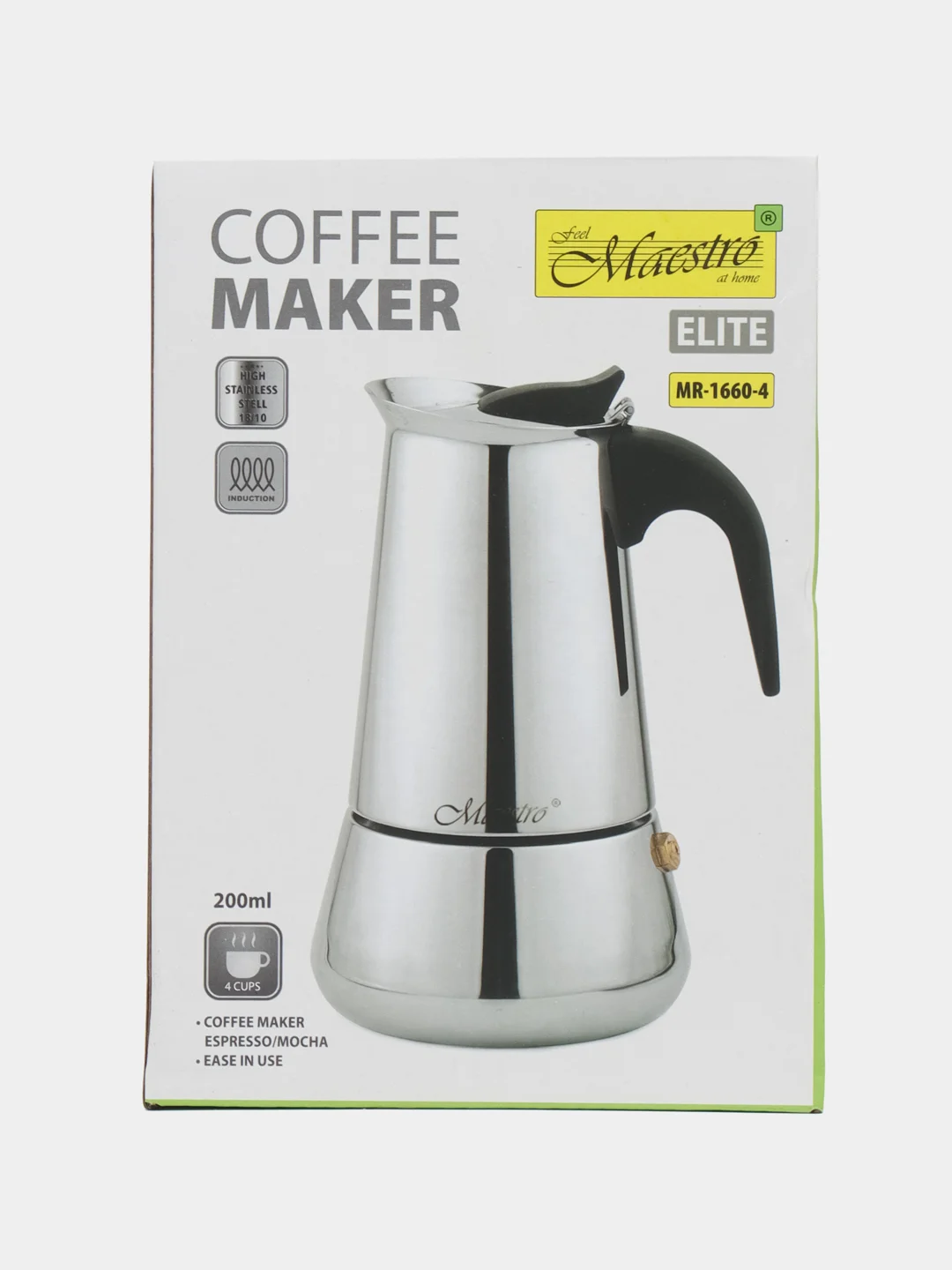 Кофеварка Maestro MR-1660-4 гейзерная "Espresso Moka" 200 мл