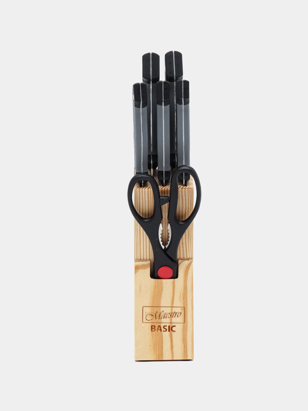Набор ножей Maestro MR-1407 Basic, пластиковые ручки прорезинены, 7 предметов