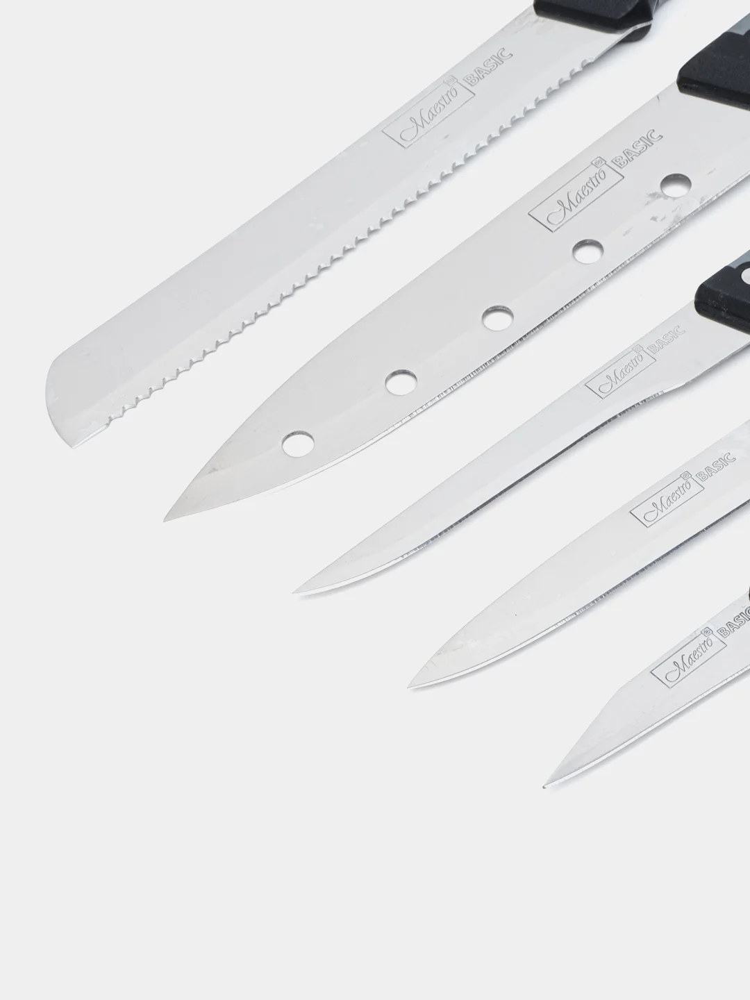 Набор ножей Maestro MR-1407 Basic, пластиковые ручки прорезинены, 7 предметов