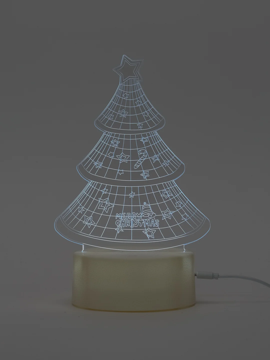 Желтый светильник 3D ночник светодиодный RGB LED с пультом подарок на Новый год