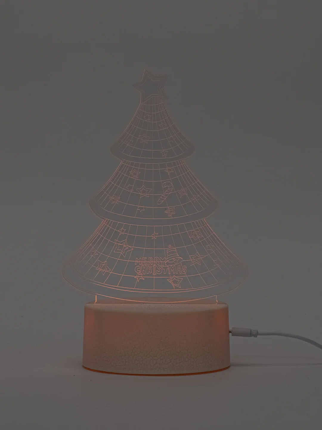 Желтый светильник 3D ночник светодиодный RGB LED с пультом подарок на Новый год