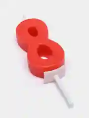 Красный свечи в форме цифры
