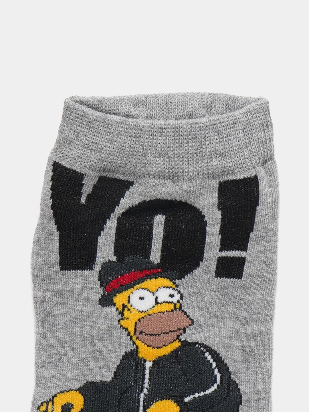 Серый короткие носки мужские и женские с рисунком Simpsons Симпсоны