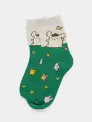 Хаки высокие носки с принтом Куроми, Мелоди, Hello Kitty, носки с рисунком, мужские, женские