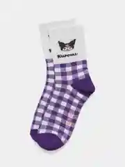 Черный высокие носки с принтом Куроми, Мелоди, Hello Kitty, носки с рисунком, мужские, женские
