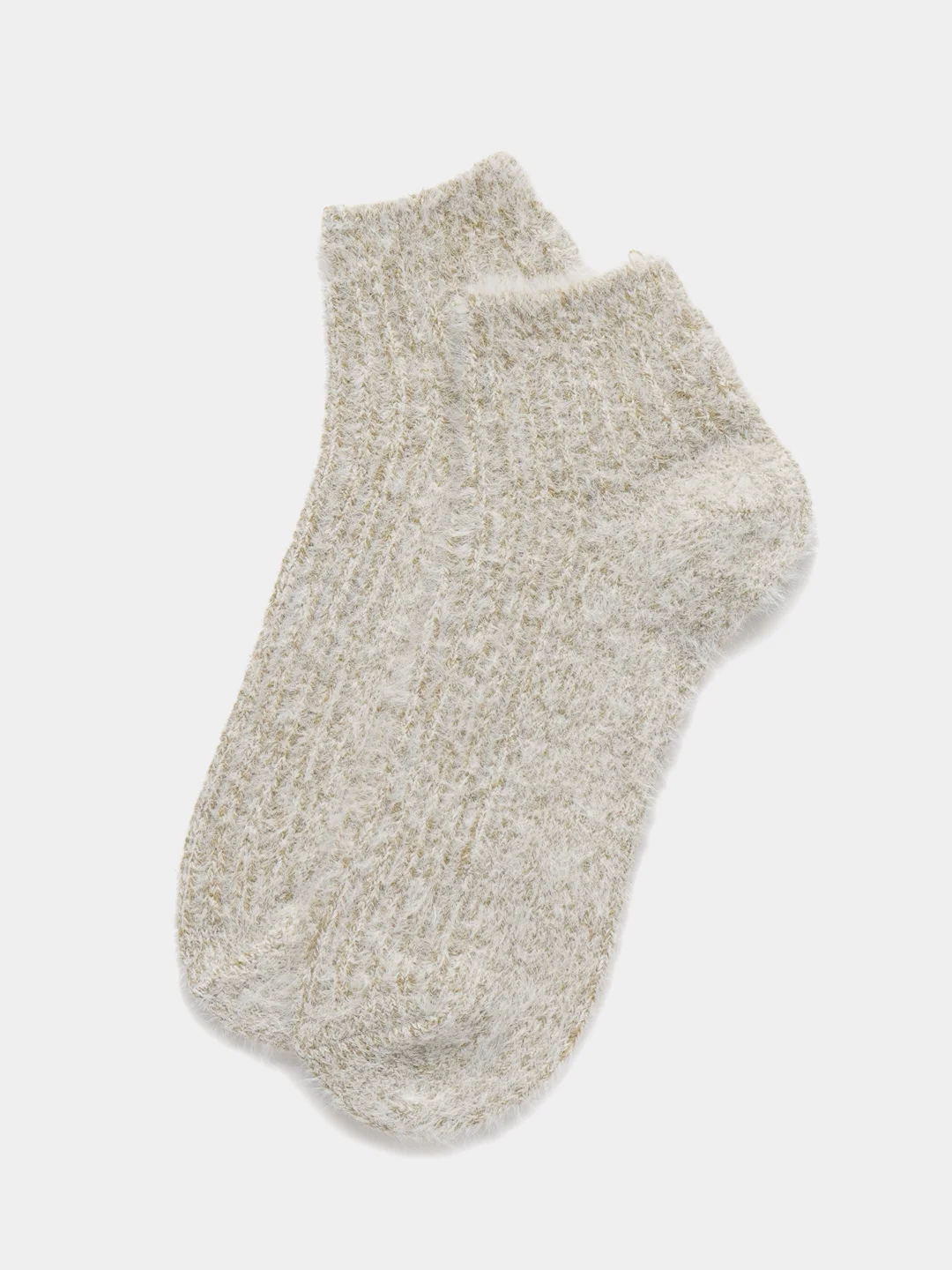 Зеленый термоноски женские, из шерсти куницы, короткие