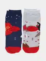 Новогодние носки, детские, носки на новый год, мальчику, девочке, 2 пары, комплект