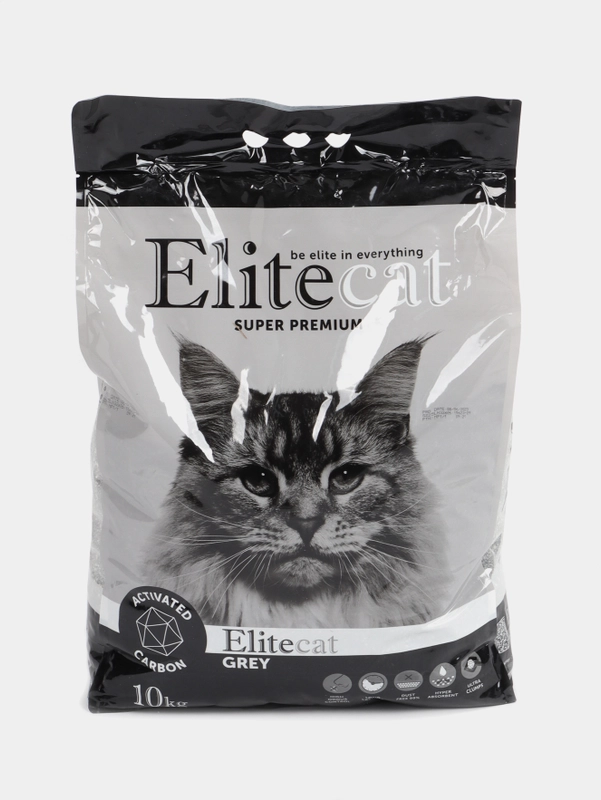 Наполнитель комкующийся с активированным углем Elitecat "Activated Carbon", 11.4 л / 10 кг