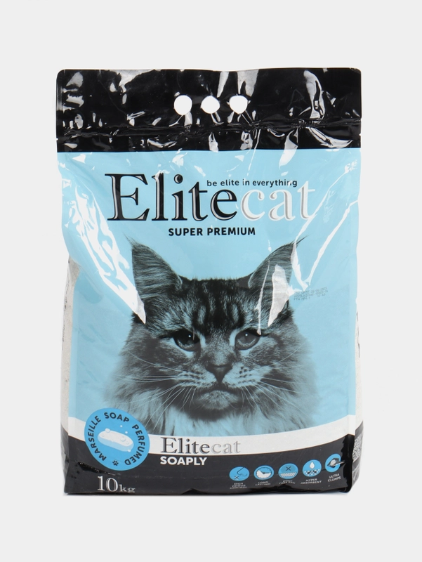 Наполнитель комкующийся с ароматом изысканного мыла ELITECAT "Soaply", 11.4 л / 10 кг