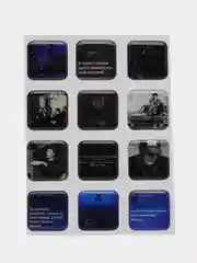 Багровый 3d стикеры наклейки на телефон Мияги, Макан, Скриптонит, Stray Kids, 12 штук