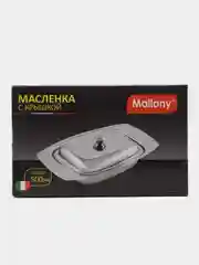 Серый металлик масленка нержавеющая сталь, пластиковая крышка