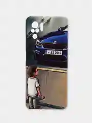 Темно-синий чехол на Xiaomi Redmi Note 10 / Poco M5s / Redmi Note 10S матовый, с рисунком