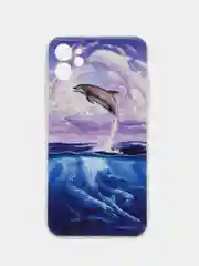 Светло-коричневый чехол для iPhone 11, с принтом, силиконовый