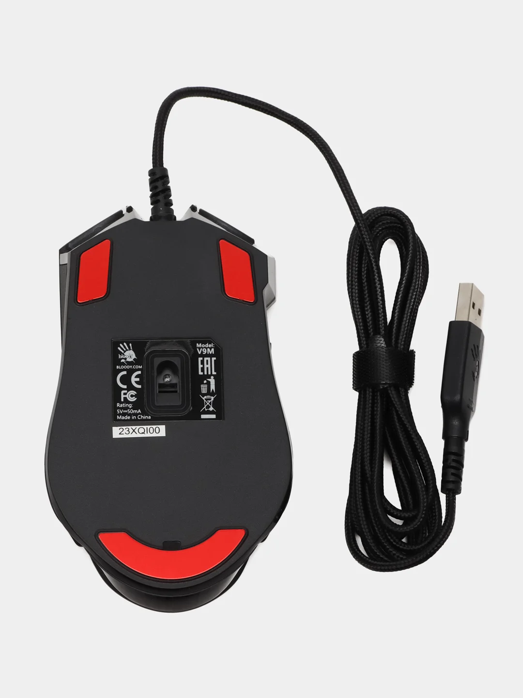Мышь A4TECH Bloody V9M, игровая, оптическая, проводная, USB, черная