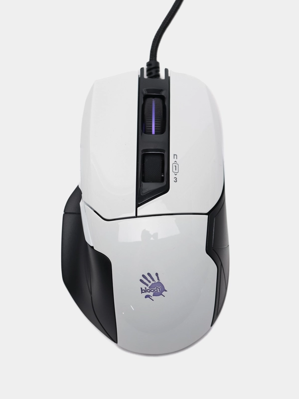Мышь A4TECH Bloody W70 Max, игровая, оптическая, проводная, USB, w70 max, черно-белая