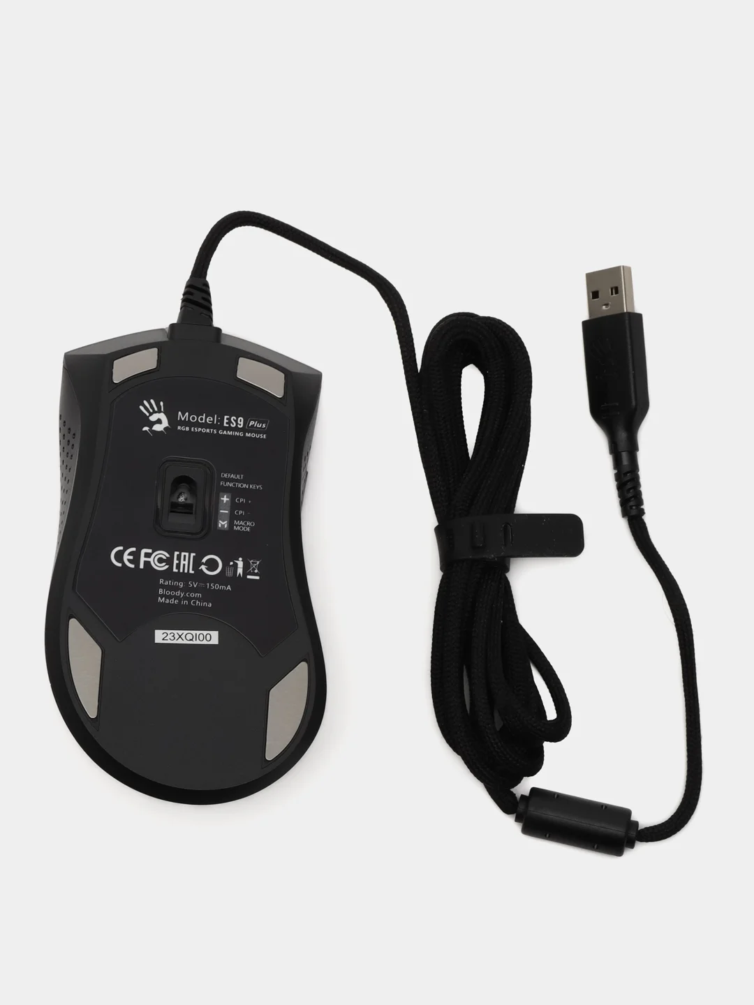 Мышь A4TECH Bloody ES9 Plus, игровая, оптическая, проводная, USB, черный