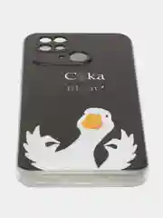 Светло-синий чехол на Xiaomi Redmi 10C / Сяоми Редми 10С прозрачный, с рисунком, защита камеры
