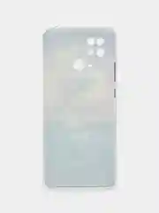 Серый чехол на Xiaomi Redmi 10C / Сяоми Редми 10С прозрачный, с рисунком, защита камеры
