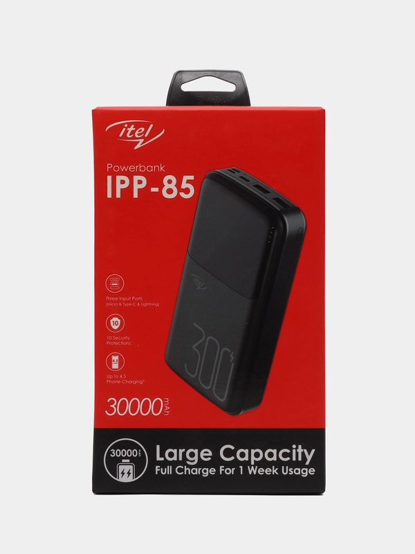 Внешний аккумулятор 30000 мAч, Power Bank Itel IPP-85