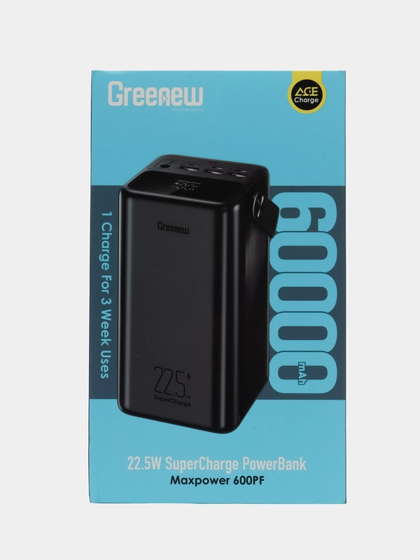 Внешний аккумулятор 60000 мAч Power Bank Itel Maxpower 600PF, черный