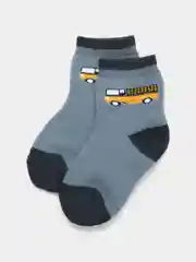 Синий меланж носки махровые, детские, на мальчика