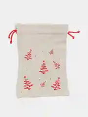 Бронзовый мешок подарочный новогодний, с завязками