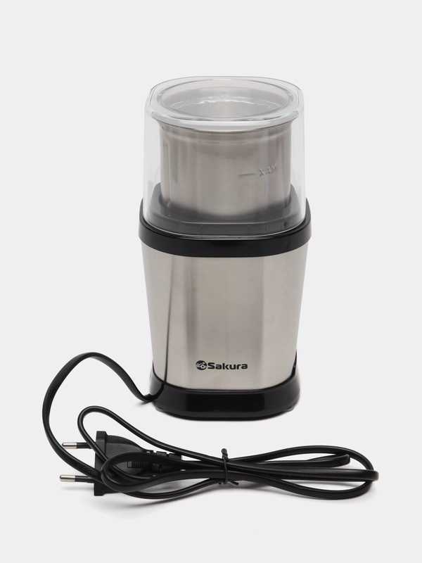 Кофемолка Sakura SA-6177S, сталь, 250 Вт, 70 грамм