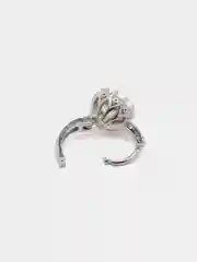 Серый меланж серьги женские, с английским замком